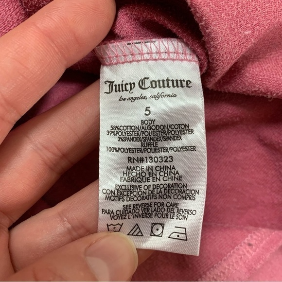 Juicy Couture Gray and Pink Dress w/ Faux Suede Circle Skirt Size 5 - Picture 5 of 7